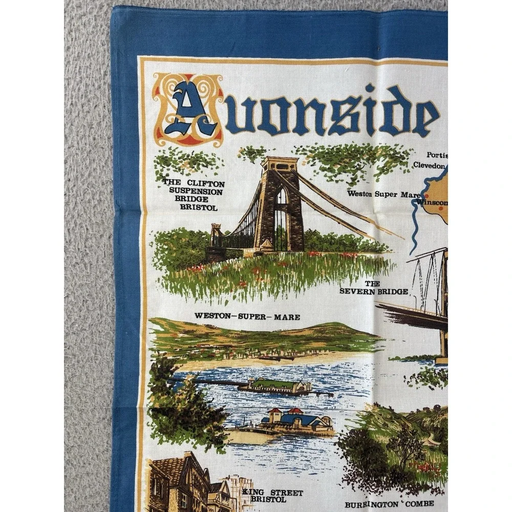Avonside‎ Tea Towel Clive Mayor Dish Kitsch Souvenir MCM Cotton Made in Britain